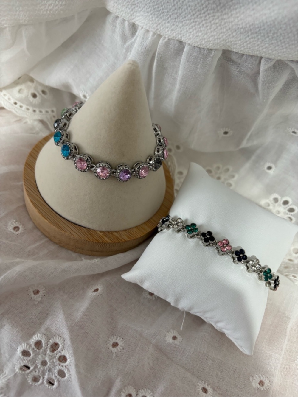 Multicolor Crystal Bracelet Set